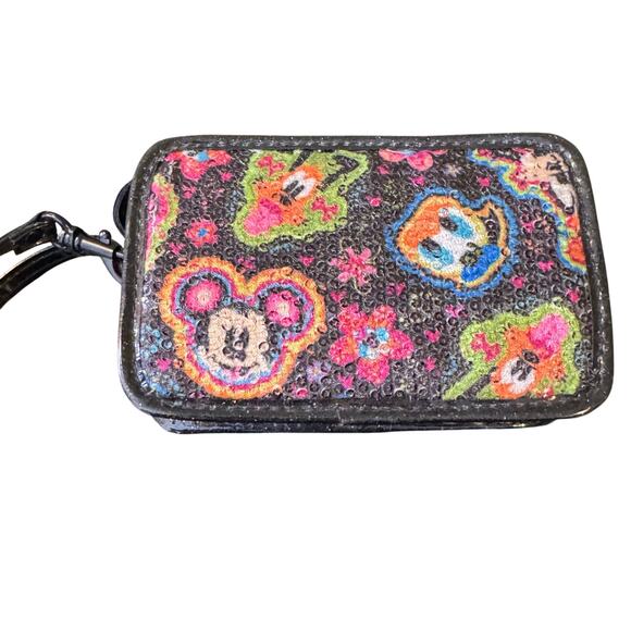 Disney Parks Mickey and Friends Sequin Wallet Wristlet - Picture 3 of 4